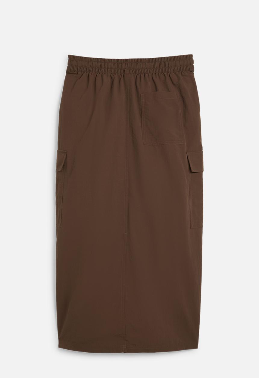 PUMA - Downtown Cargo Midi Skirt Wv - Espresso Brown