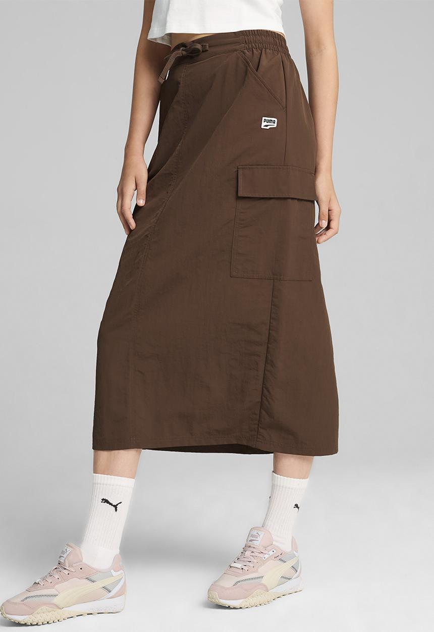 PUMA - Downtown Cargo Midi Skirt Wv - Espresso Brown