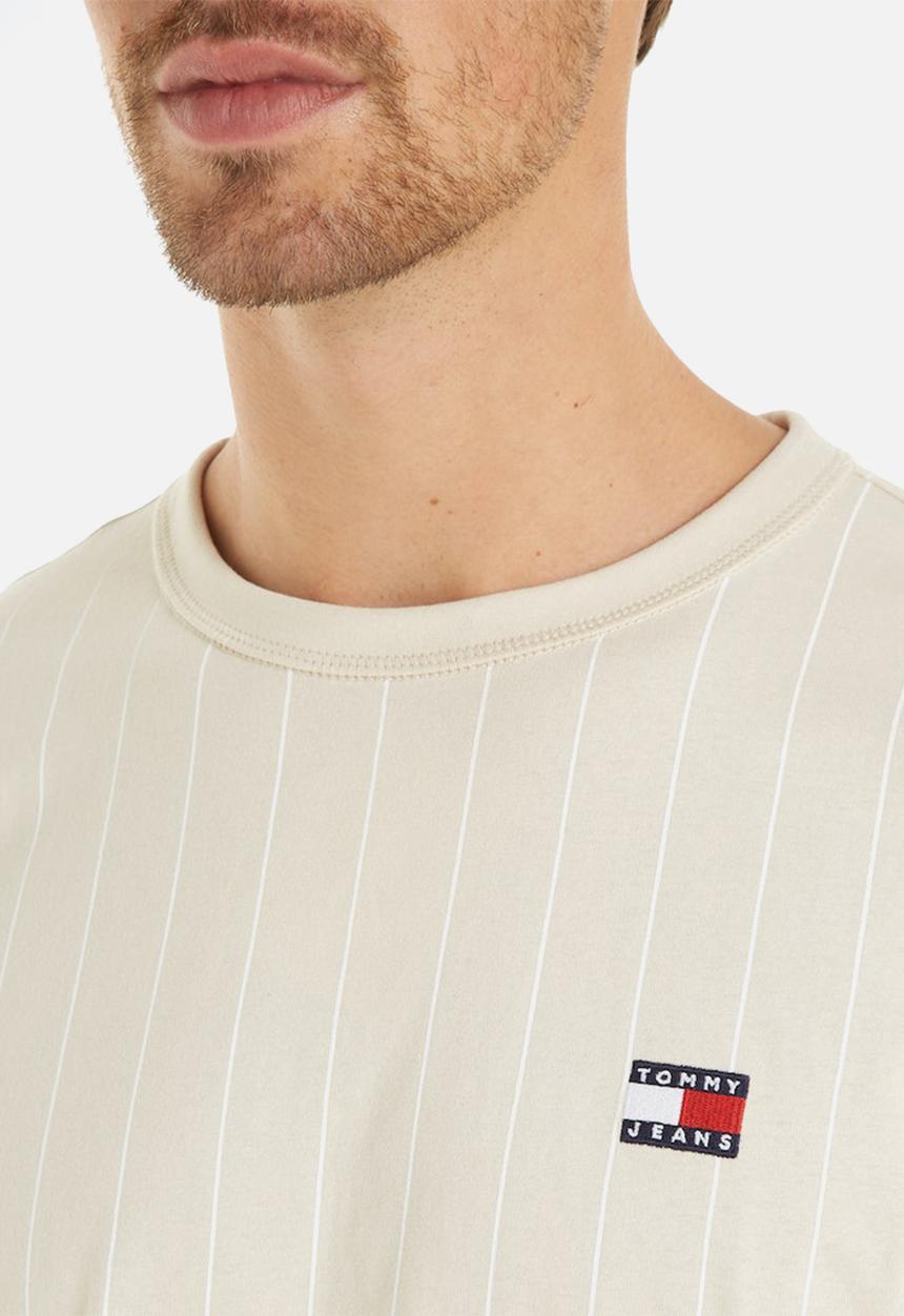 Tommy Hilfiger - Tjm reg vertical stripe tee ext - Newsprint