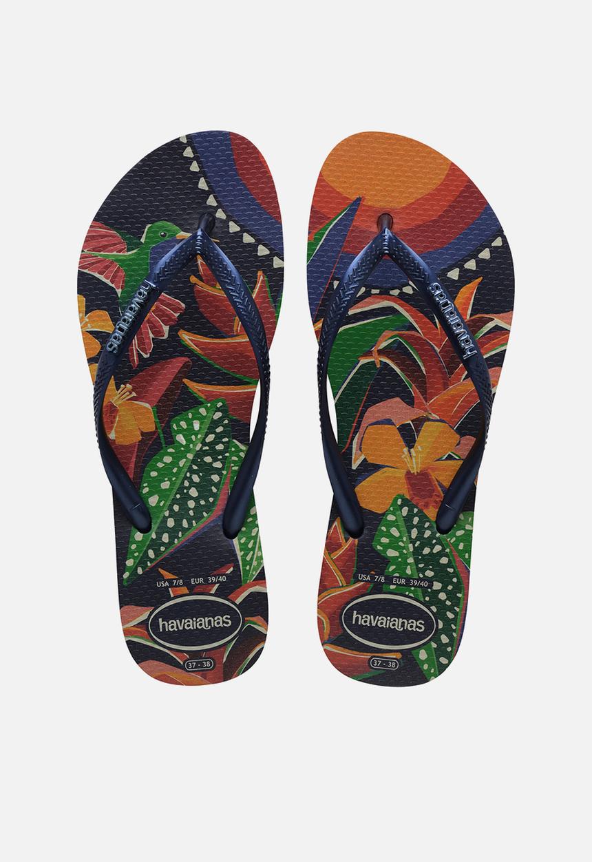 Havaianas - Slim tropical - navy blue