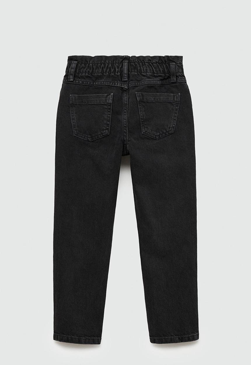 MANGO - Jeans paperbag - black