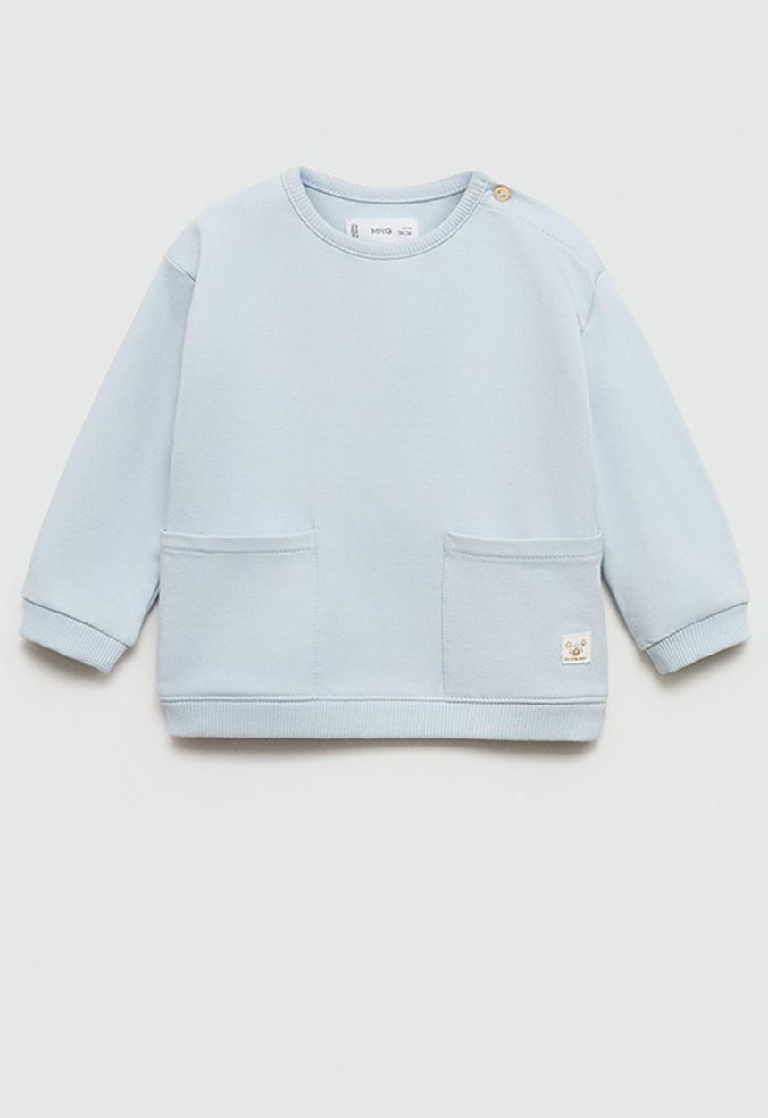 MANGO - Sweatshirt pockets - light/pastel blue
