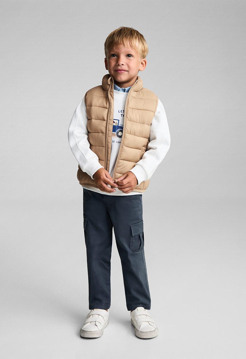 MANGO - Waistcoat alvarito - light beige