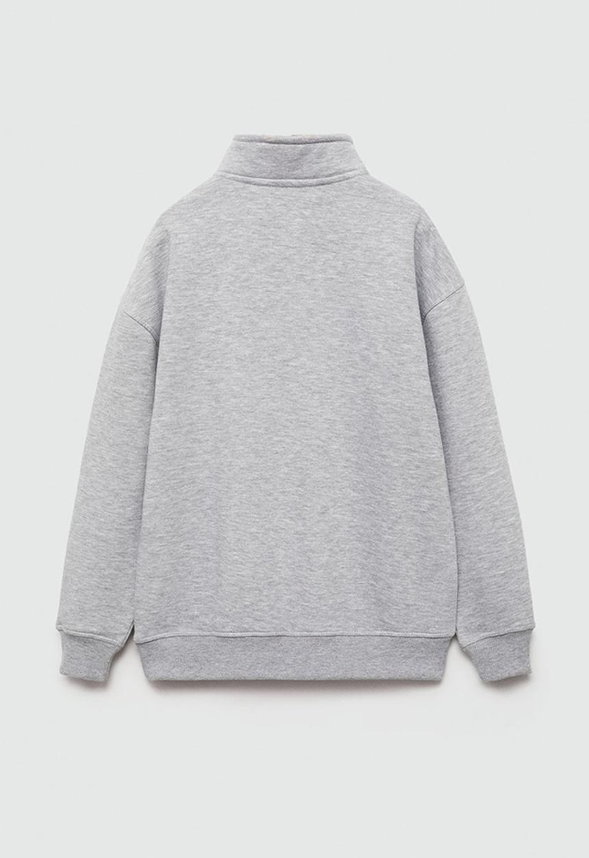 MANGO - Sweatshirt halfzip - medium grey