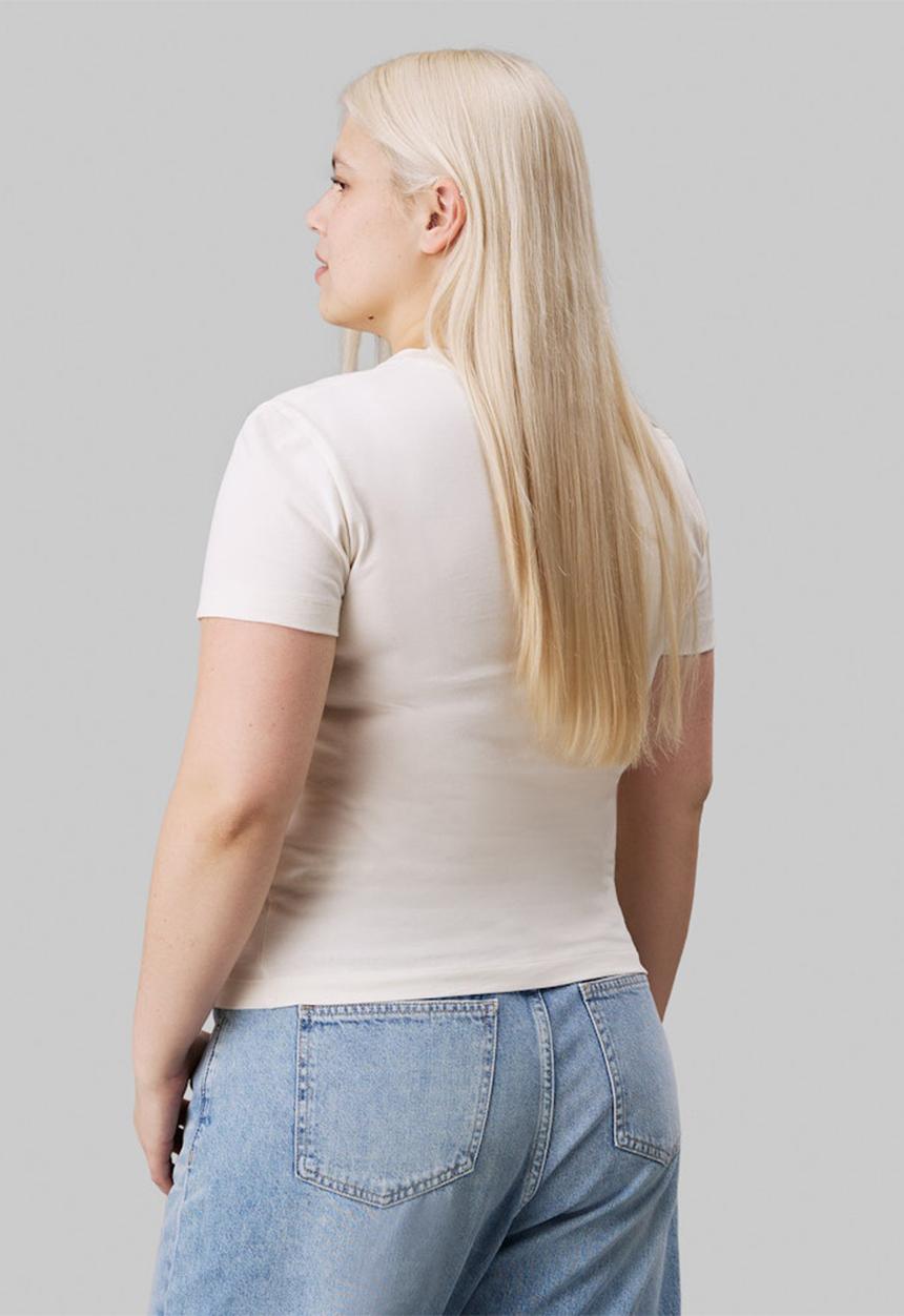 Calvin Klein - Plus diffused ck regular tee - ivory