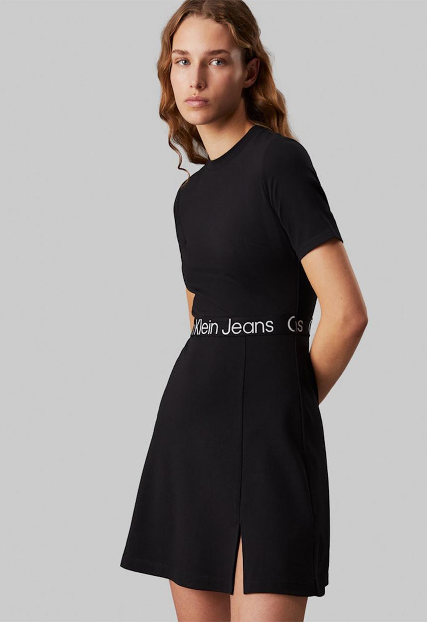Calvin Klein - Tape milano short sleeve dress - ck black