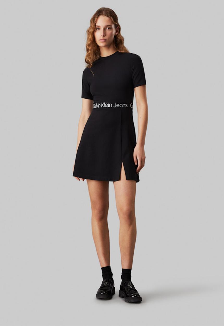 Calvin Klein - Tape milano short sleeve dress - ck black