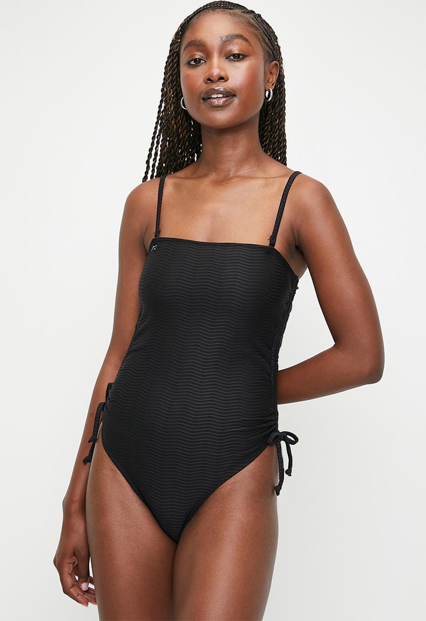 Lizzy - Ladies full swimsuit - ardent black jade