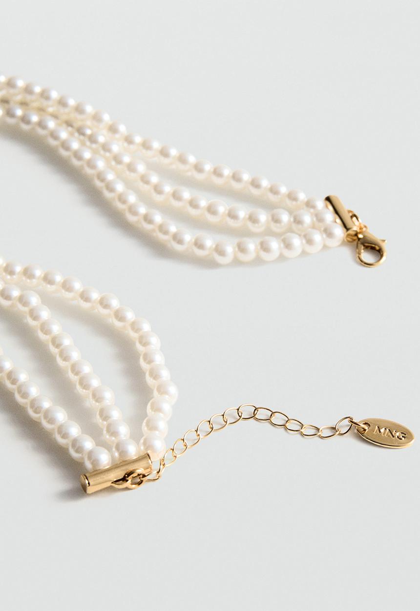 MANGO - Necklace leanor - white