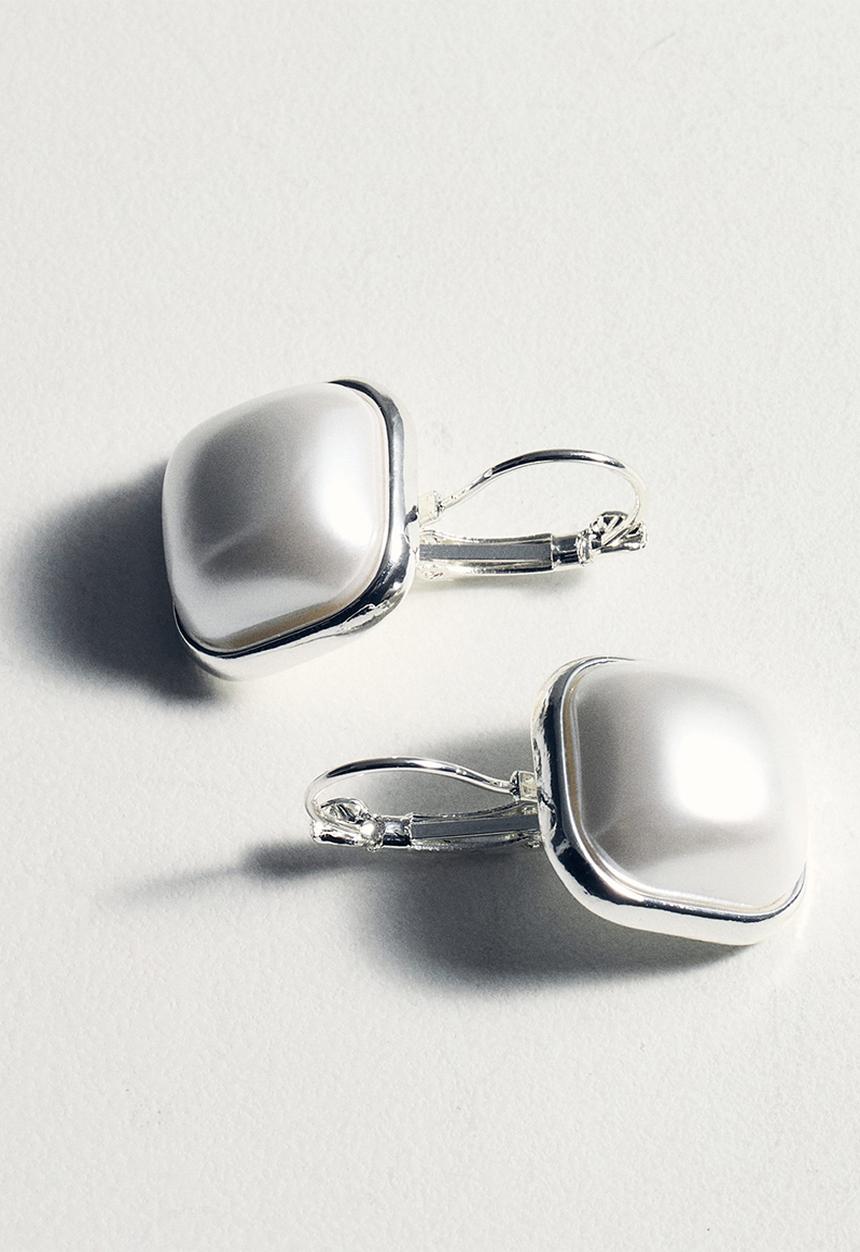 MANGO - Earrings liber - silver