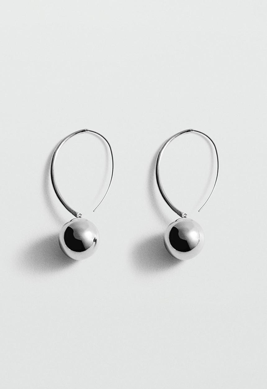 MANGO - Earrings leire - silver