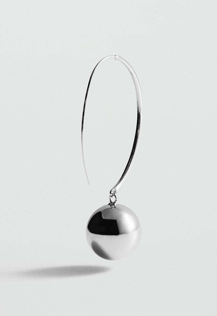 MANGO - Earrings leire - silver