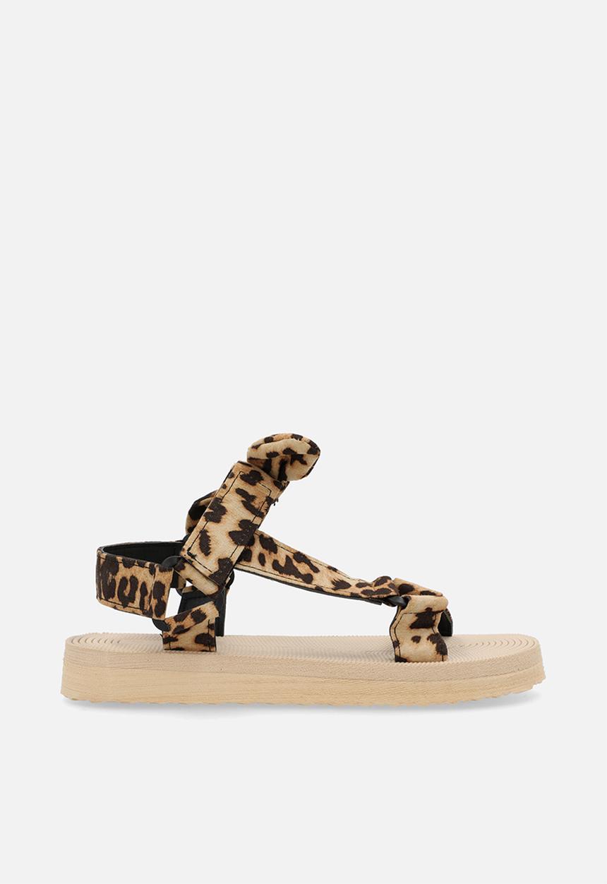 Pop Candy - Leopard print sandals - brown & black