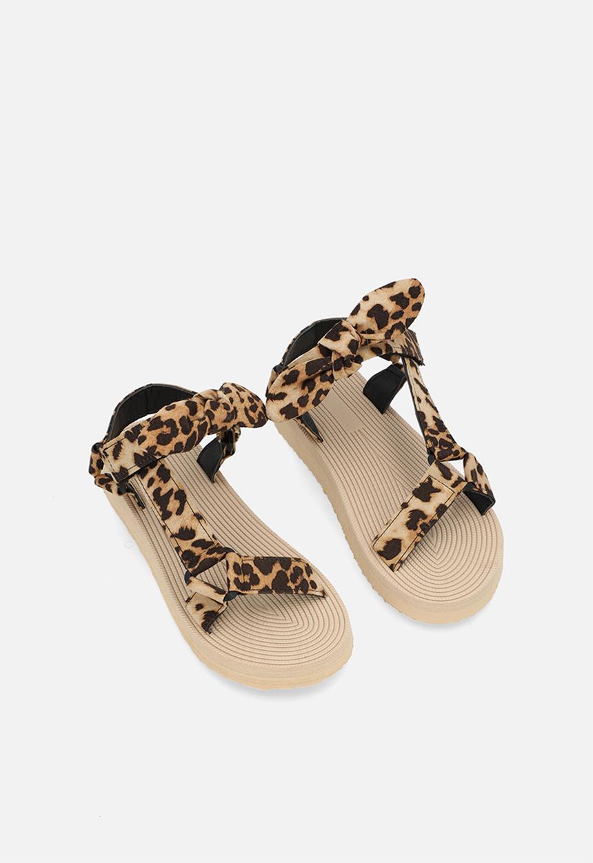Pop Candy - Leopard print sandals - brown & black