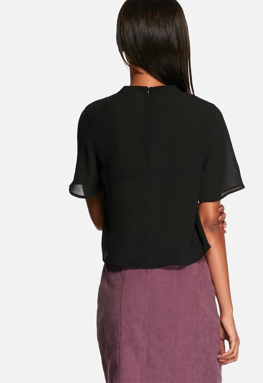 Neon Rose - Plunge neck blouse 