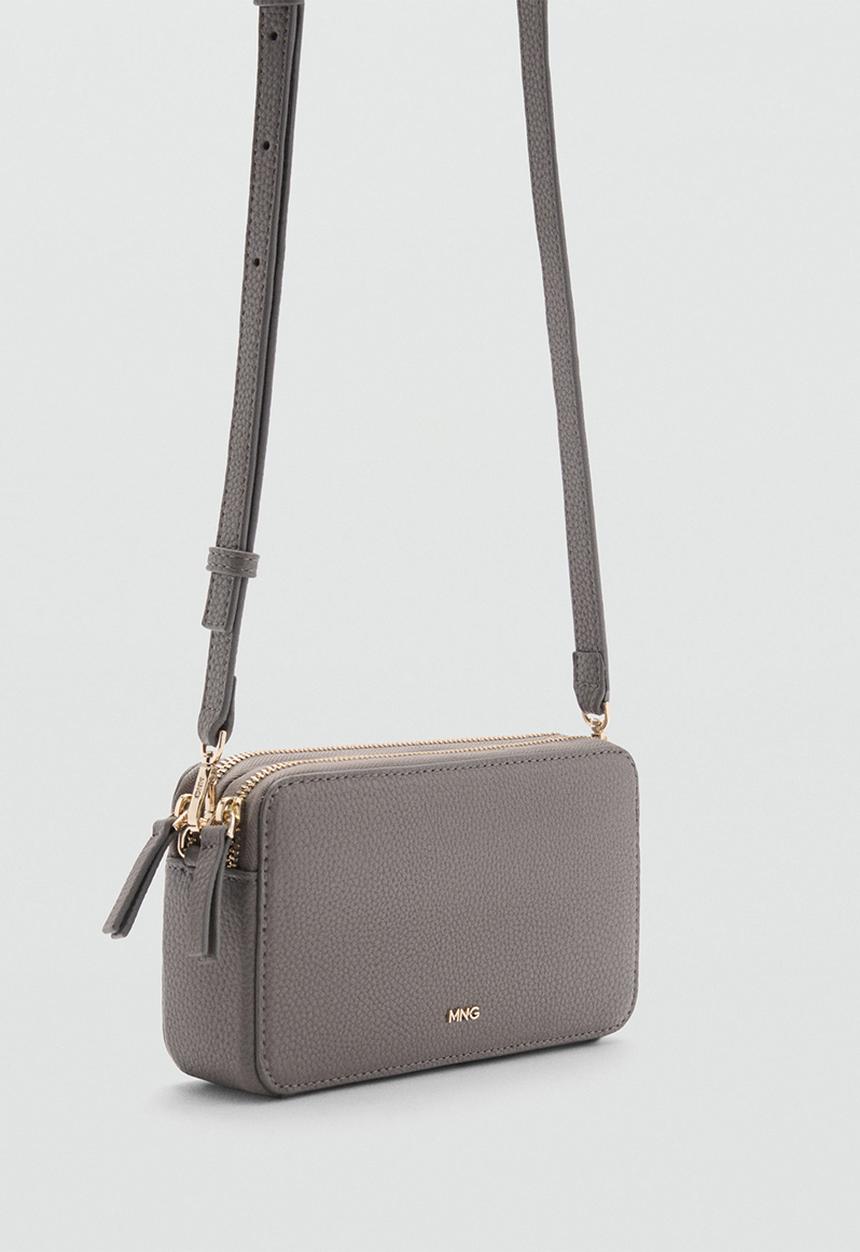 MANGO - Crossbody bag donga -Gray