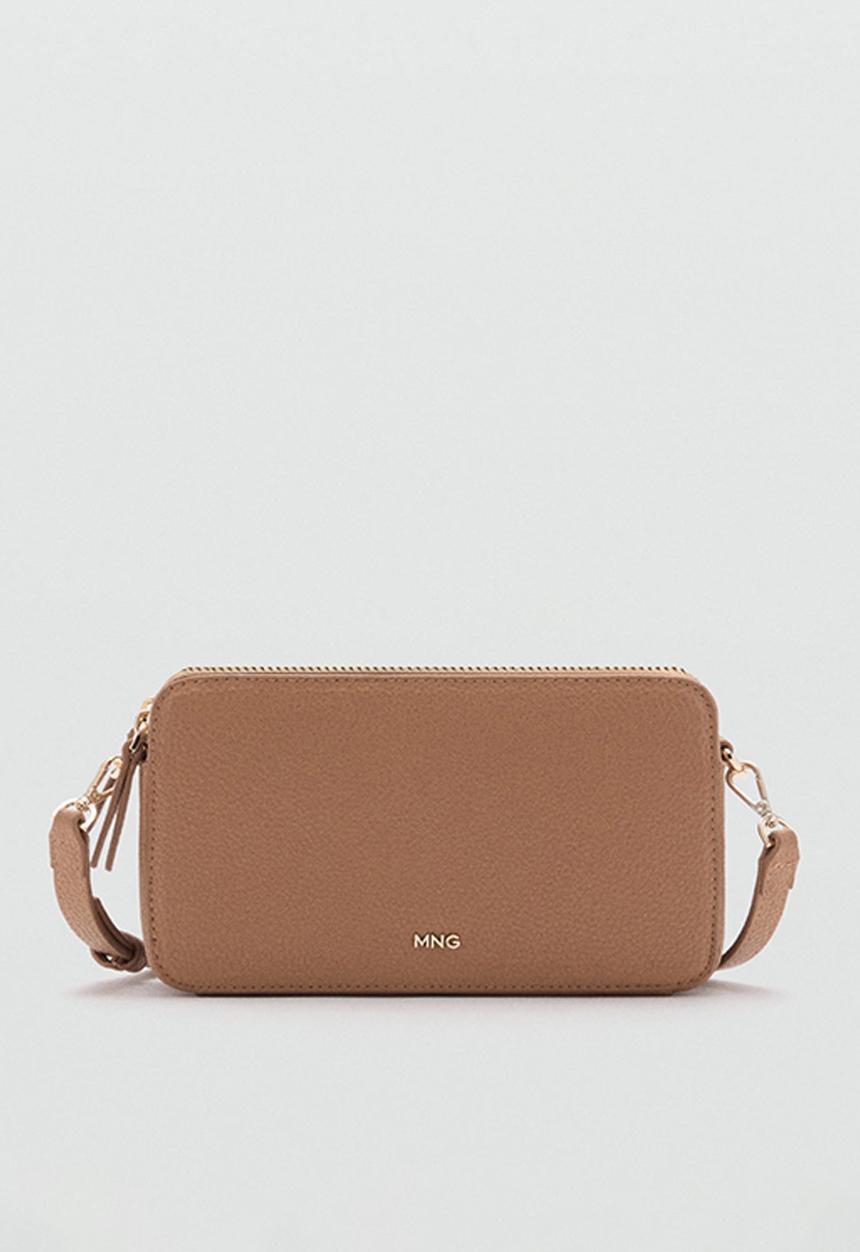 MANGO - Crossbody bag donga -medium brown