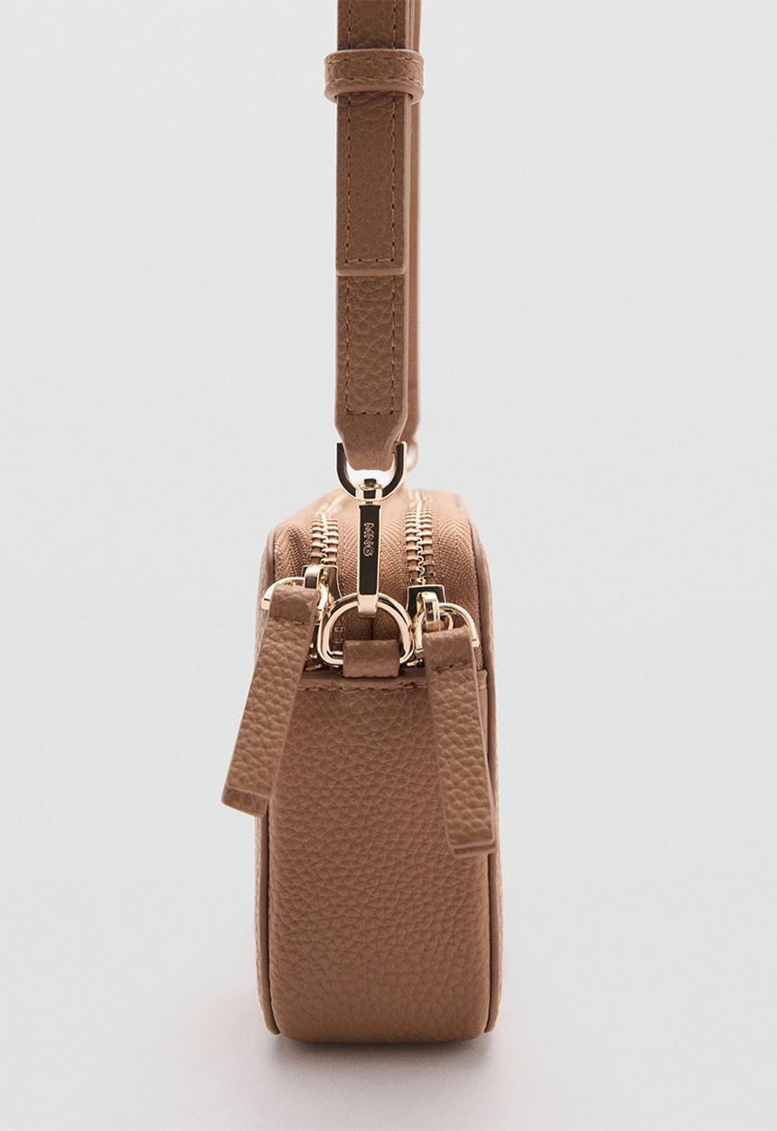 MANGO - Crossbody bag donga -medium brown