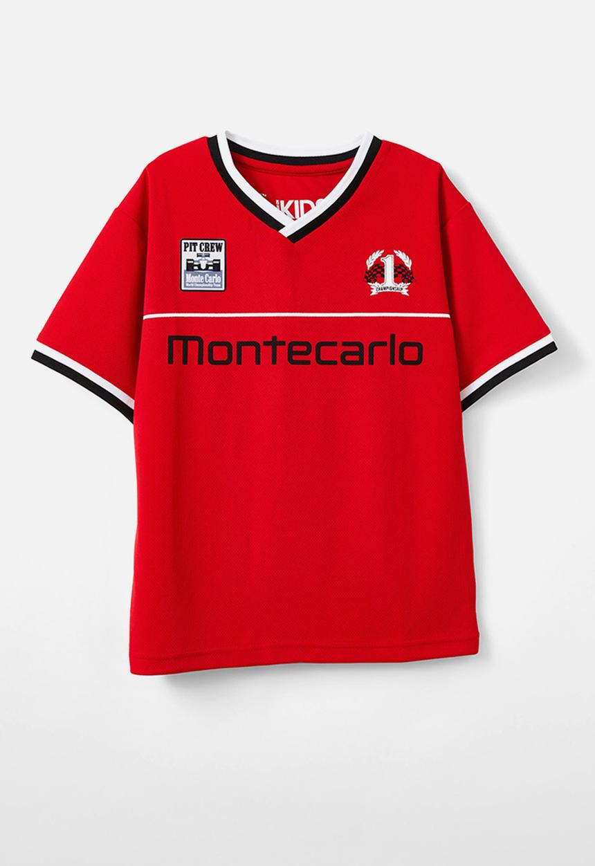 Cotton On - Pit stop short sleeve collar tee - varsity red/montecarlo