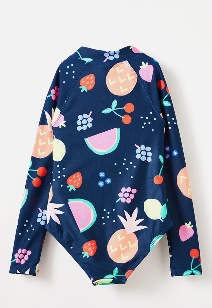 Cotton On - Lydia one piece - in the navy/fruit salad