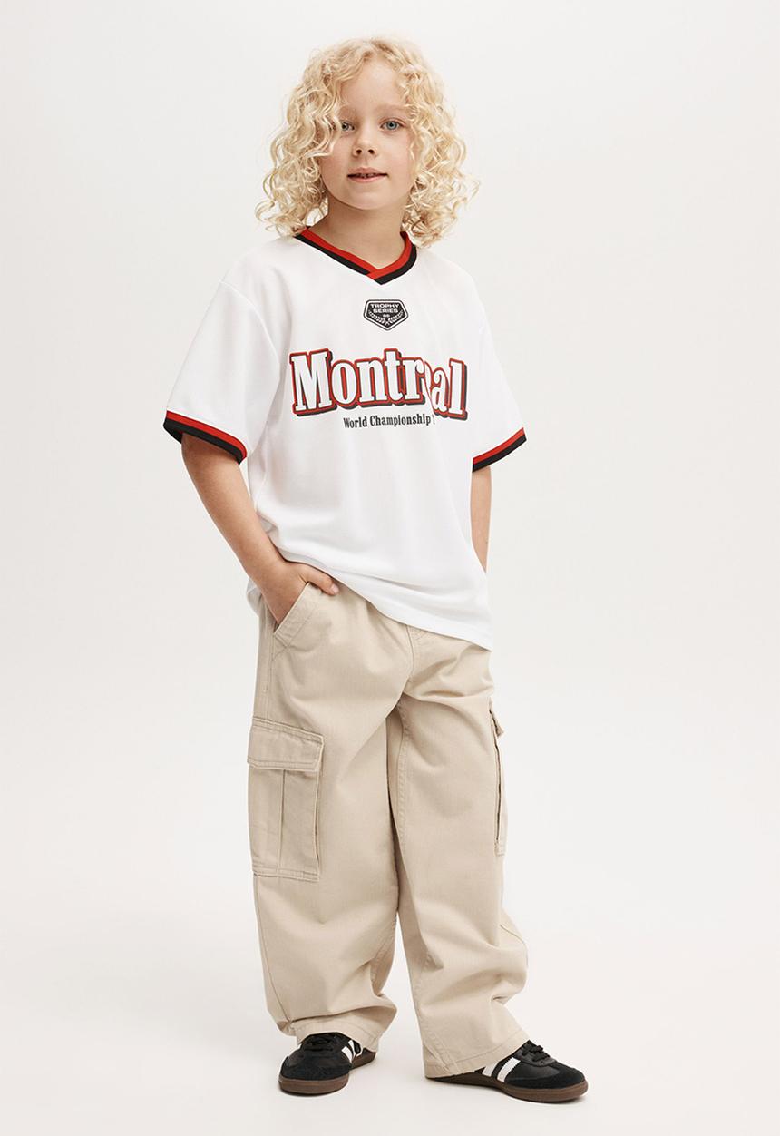 Cotton On - Pit stop short sleeve collar tee - white/montreal