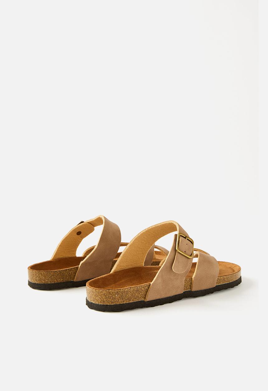 Cotton On - Rex toe loop slide - roebuck nubuck