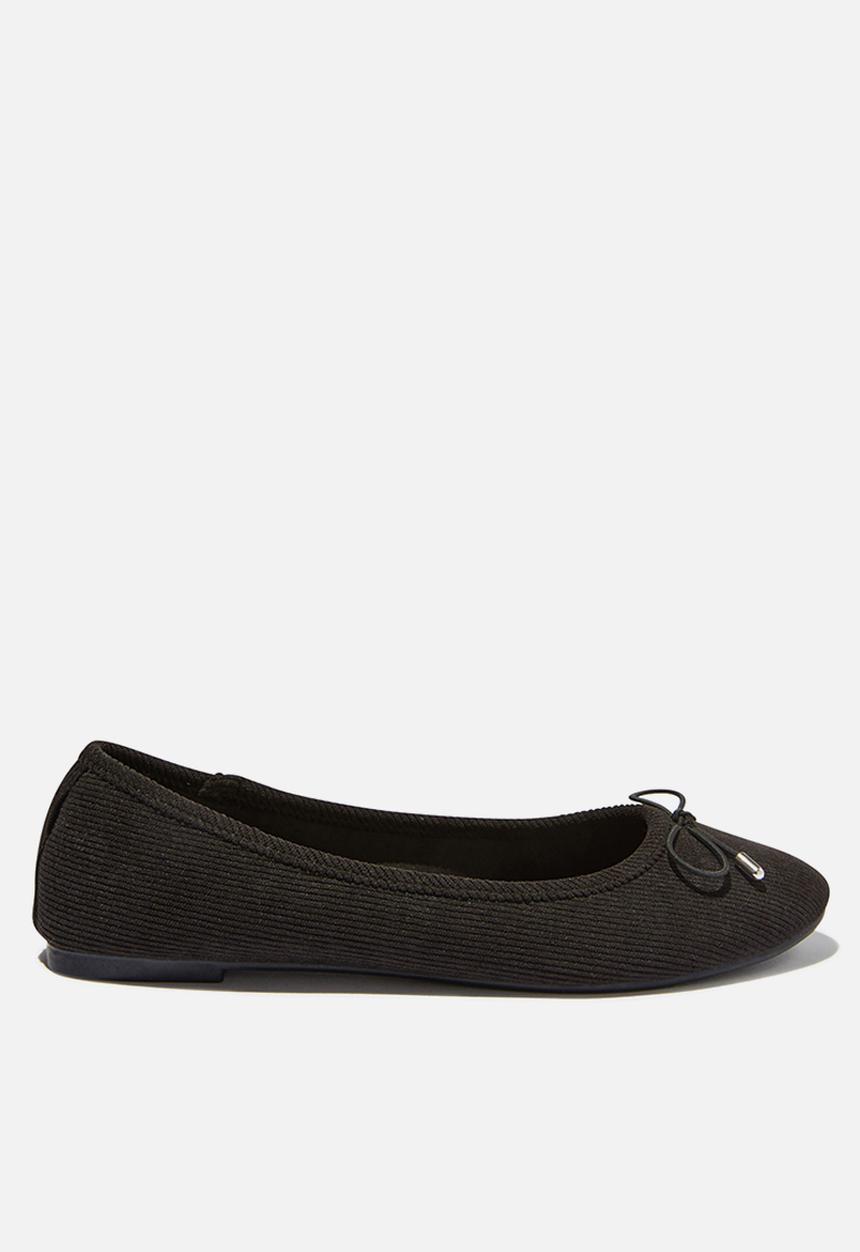 Cotton On - Emma Bow Ballerina - Black Cord