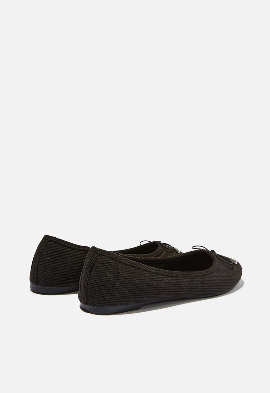Cotton On - Emma Bow Ballerina - Black Cord