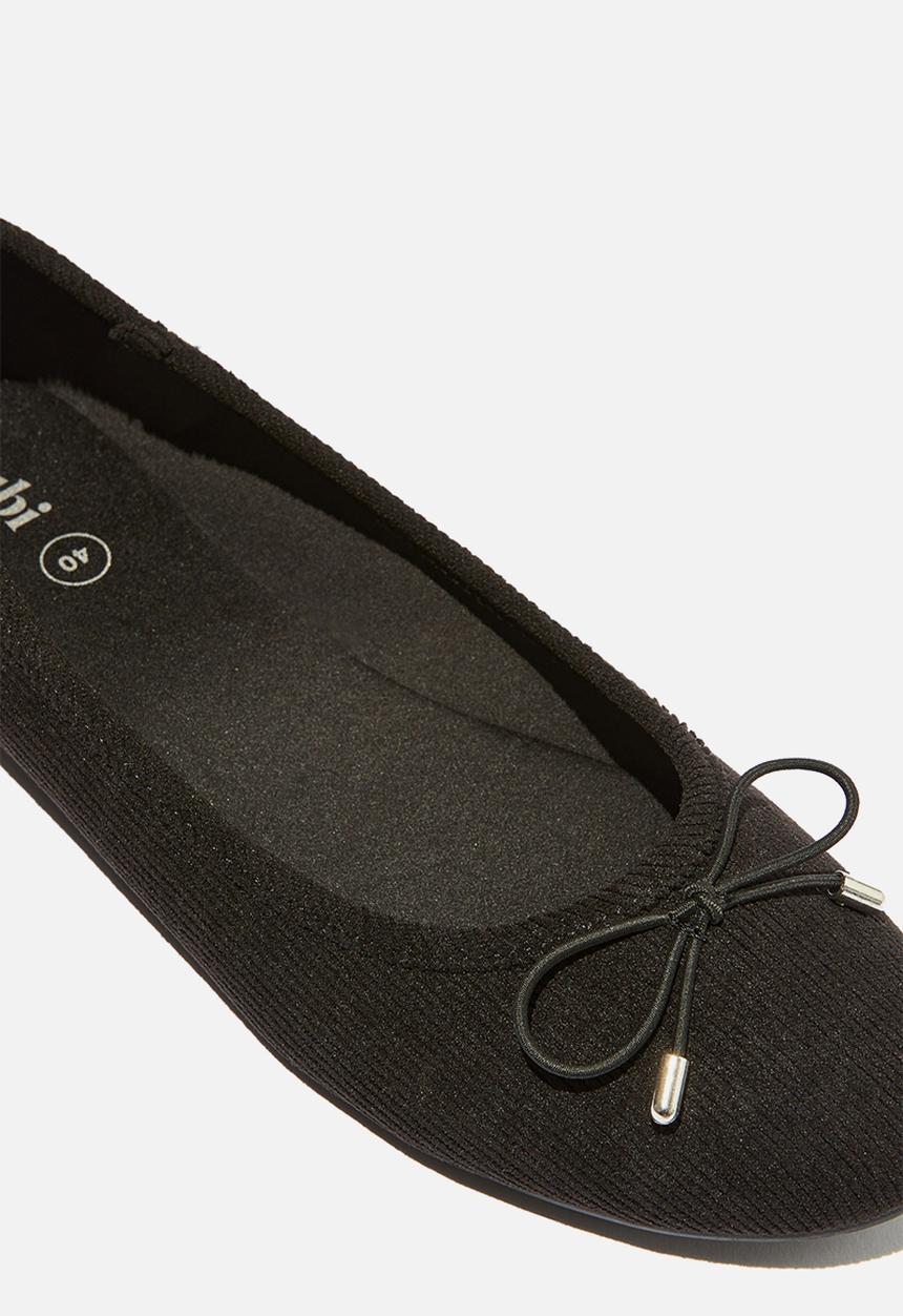 Cotton On - Emma Bow Ballerina - Black Cord