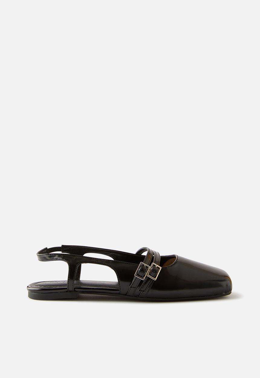 Cotton On - Ziggy slingback ballet - black box