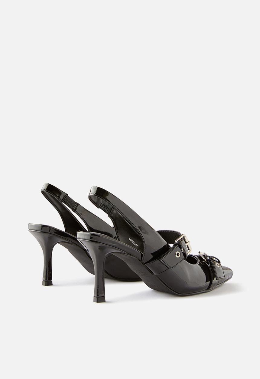 Cotton On - Amber Statement Pointed Slingback - Black Buckle