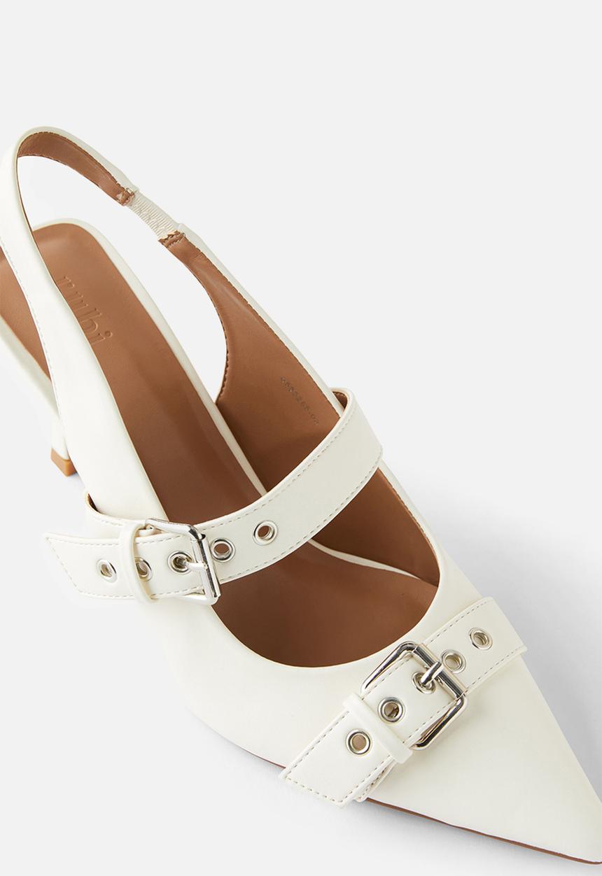 Cotton On - Amber Statement Pointed Slingback - Vanilla Buckle