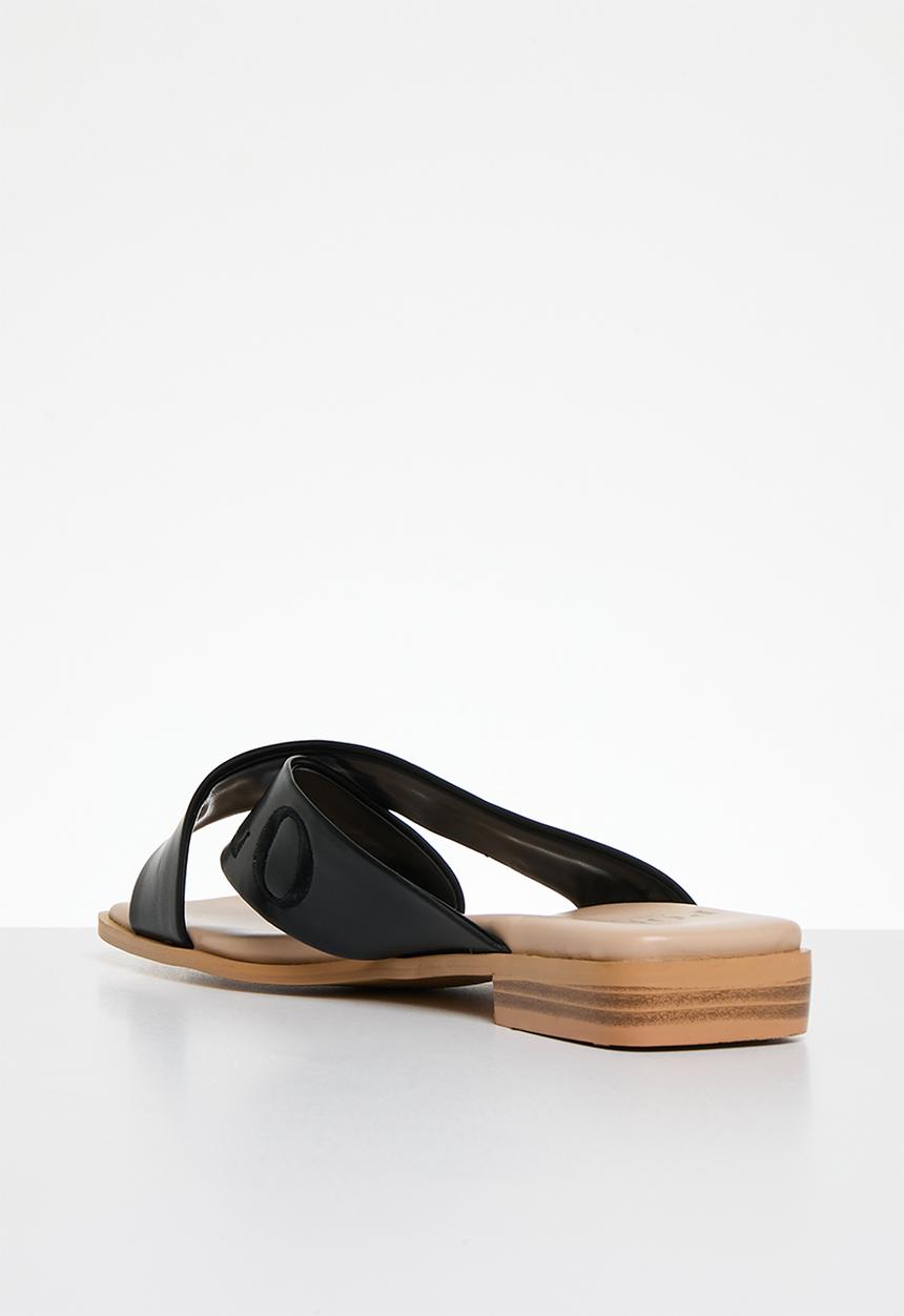 POLO - Cross strap mule - black