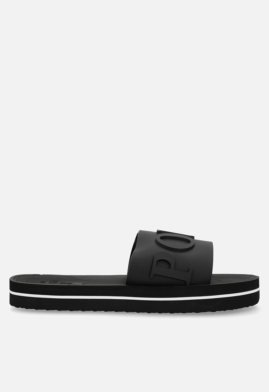 Platform convexed pool slide - black