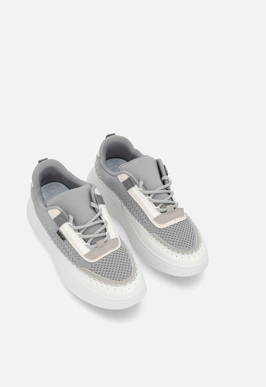 POLO - Knit platform sneaker - grey