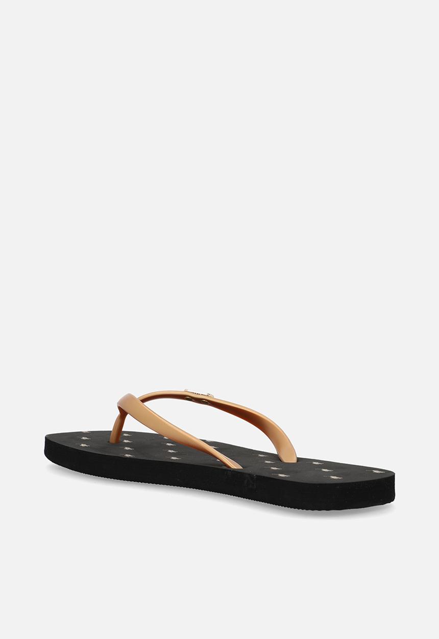 POLO - Squoval monogram flip flop - black