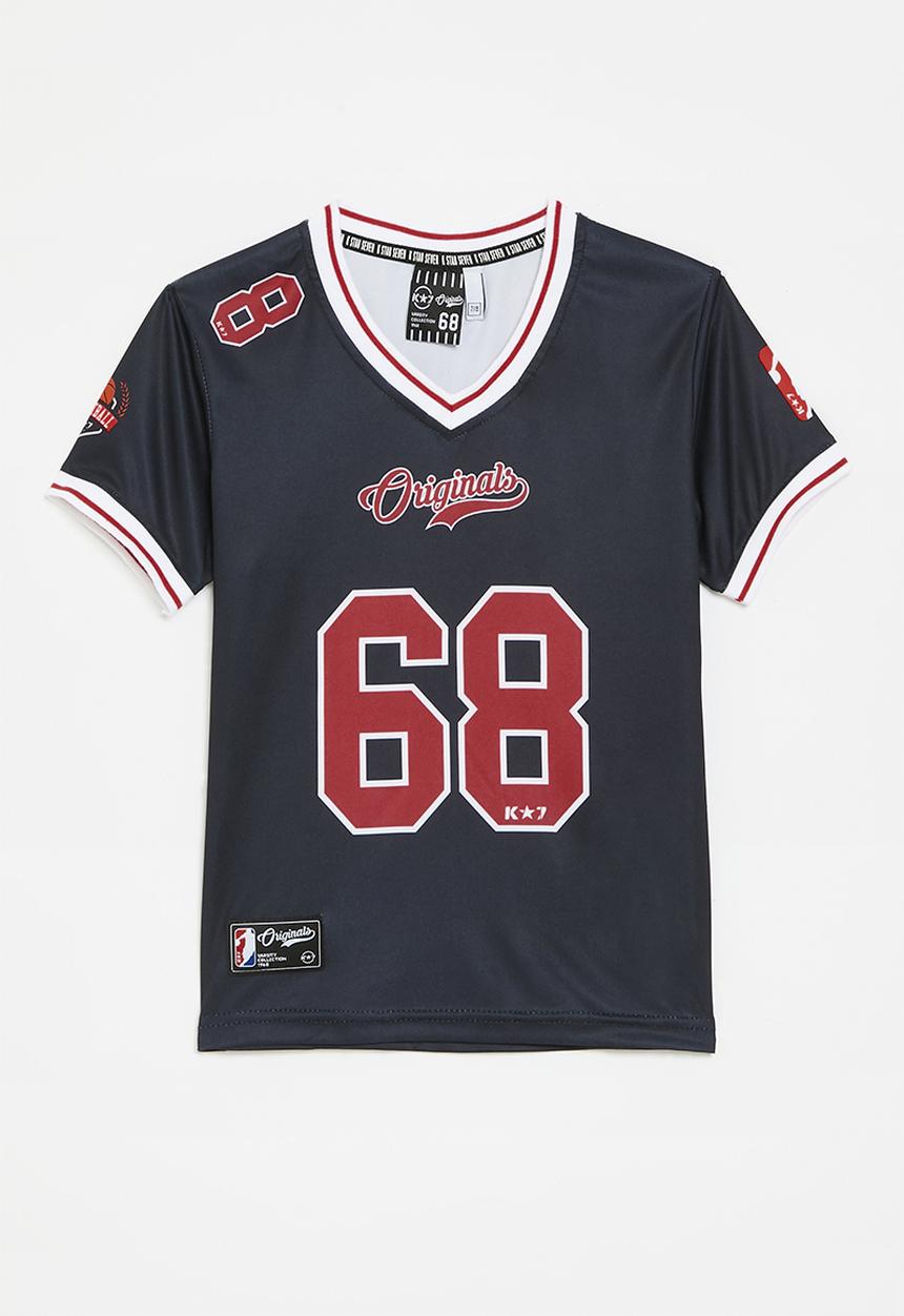 K-STAR 7 - Wilt boys tee - navy & red