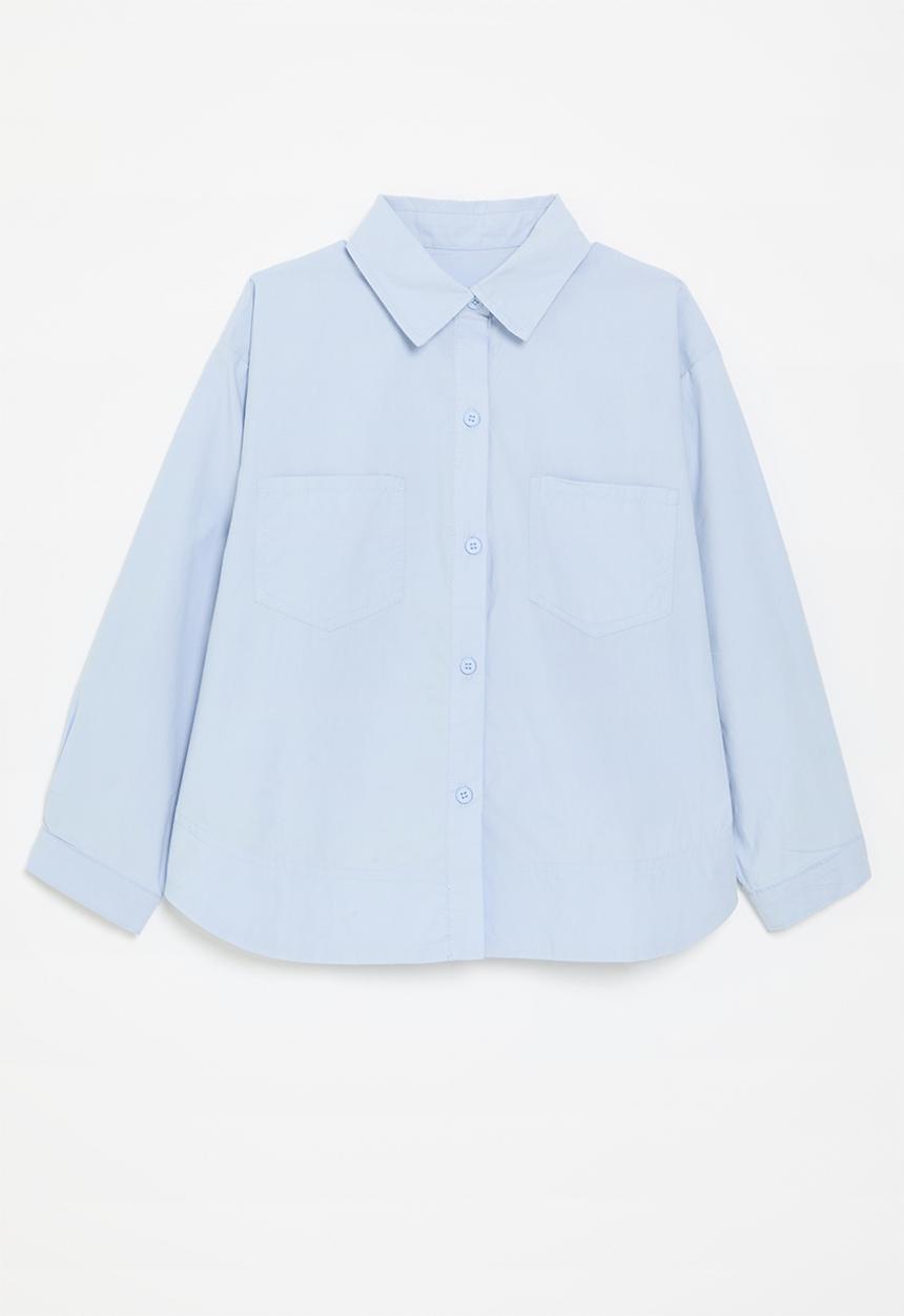 Pop Candy - Baggy button down shirt - blue