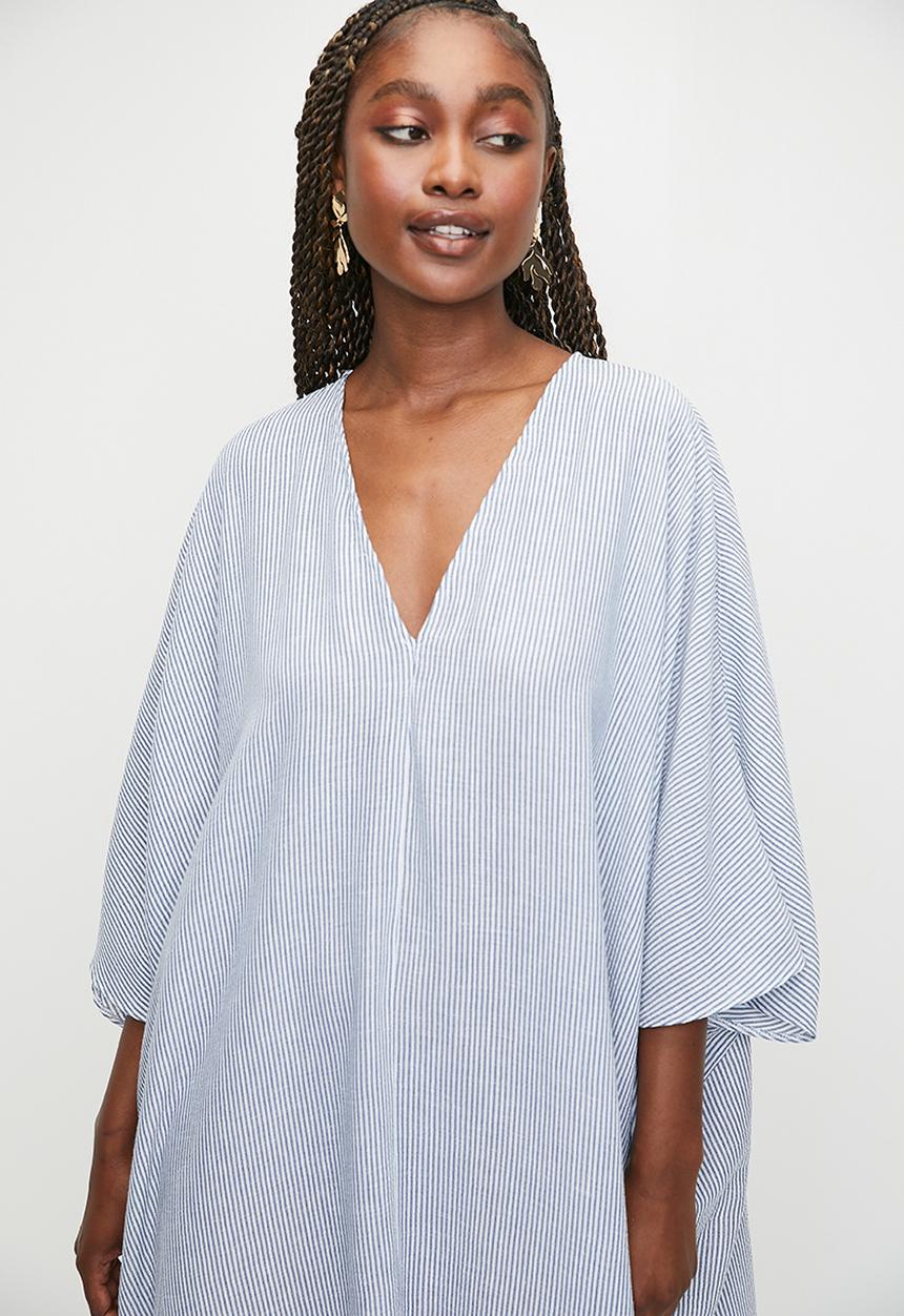 MILLA - Deep v kaftan maxi dress - stripe