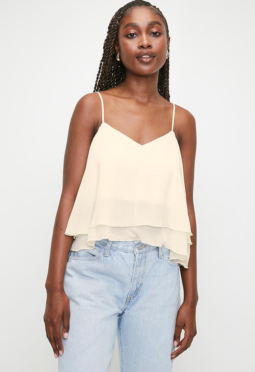 Chiffon overlay cami - neutral6