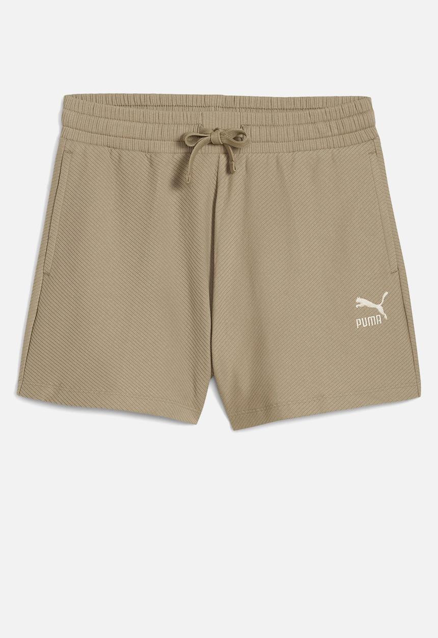 PUMA - Plus Classics Ribbed A-Line Shorts - Oak Branch