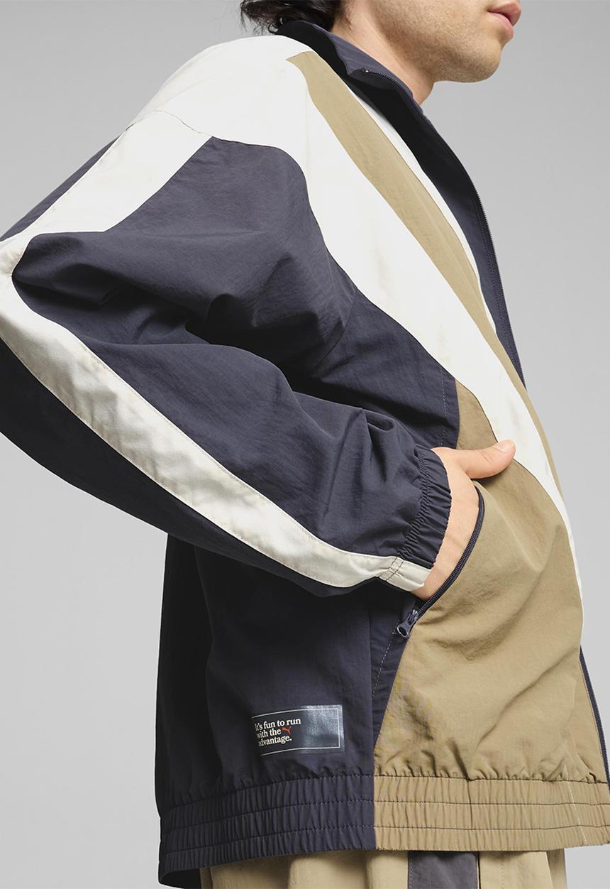 PUMA - Club de Course Archive Track Jacket WV - Oak Branch-Galactic Grey