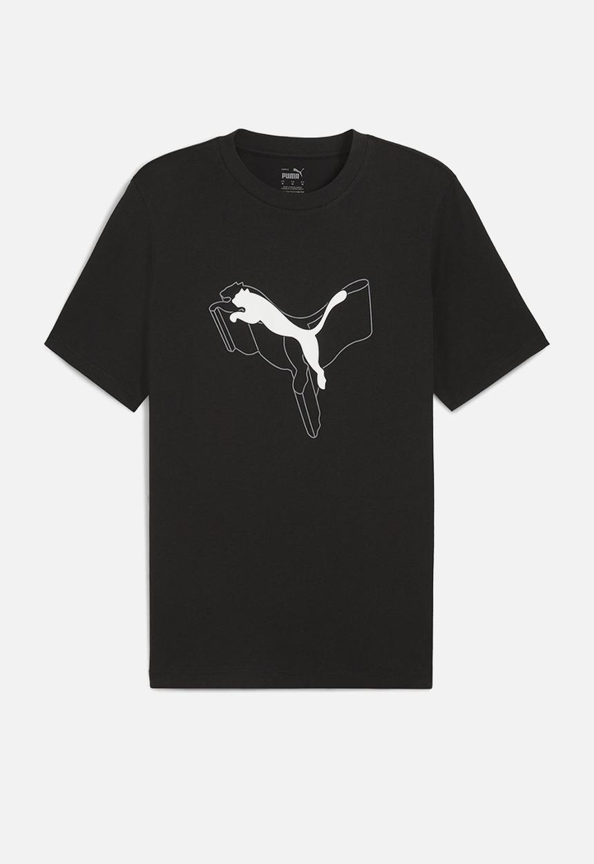 PUMA - ESS+ Logo Lab  Cat Tee - Puma Black