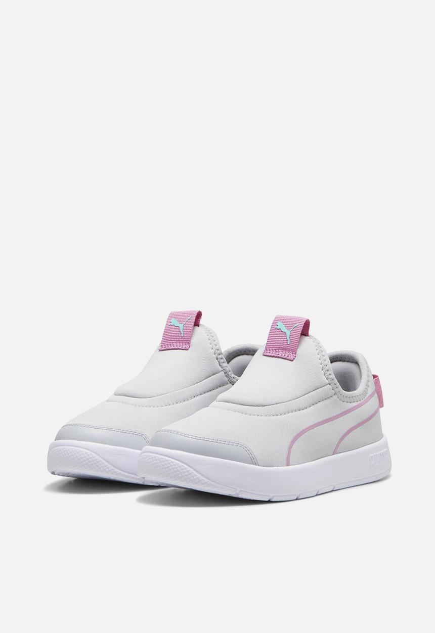 PUMA - Courtflex V3 Slip On Ps - Cool Light Gray-Mauved Out