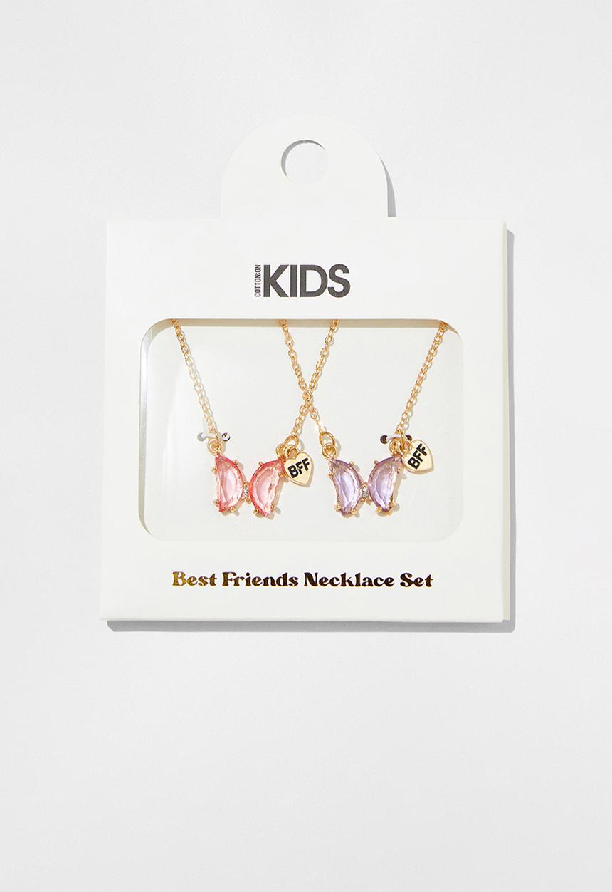 Cotton On - Kids 2 pk necklaces - butterflies/goldy