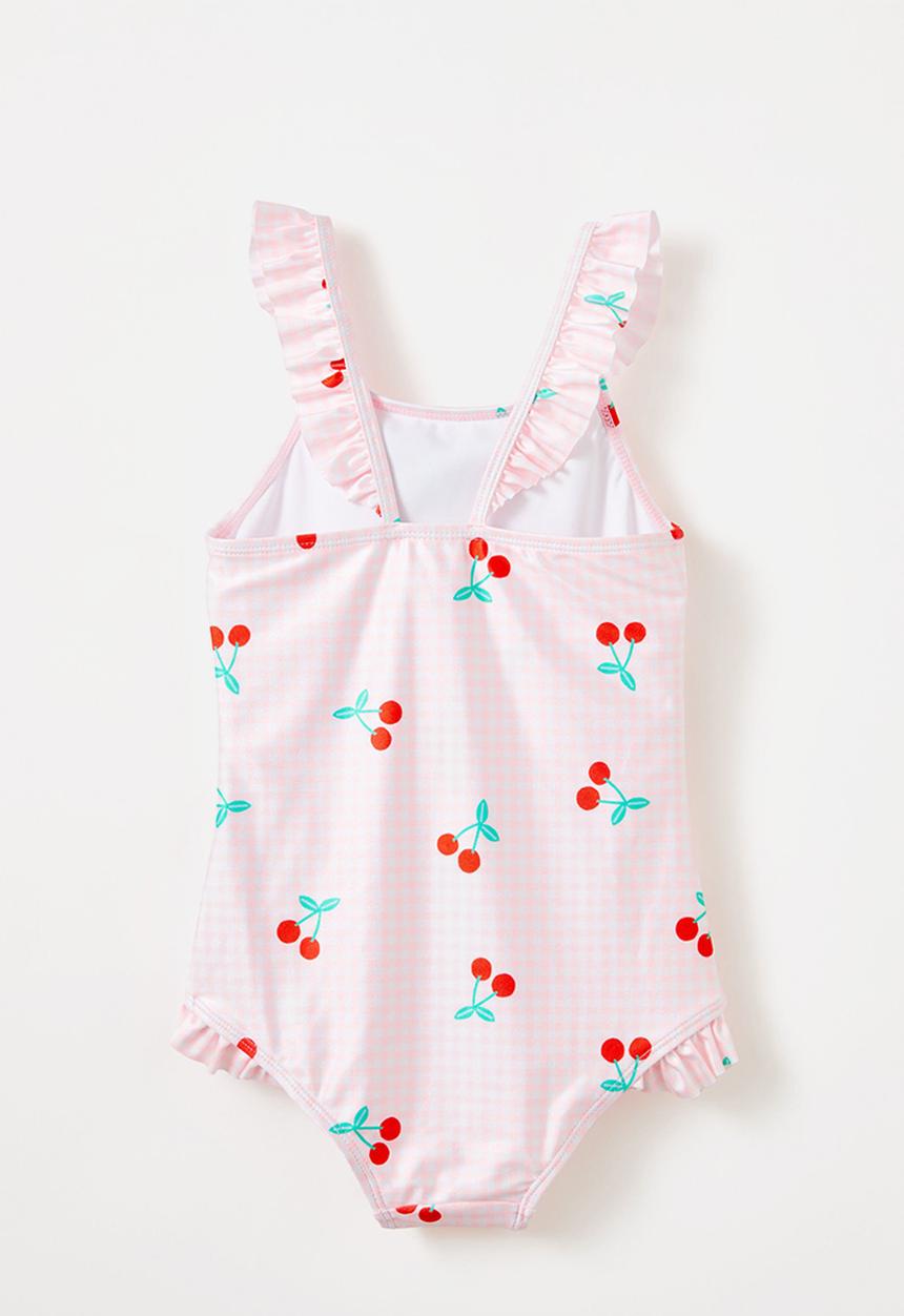 Cotton On - Heather one piece - blush pink gingham/cherries