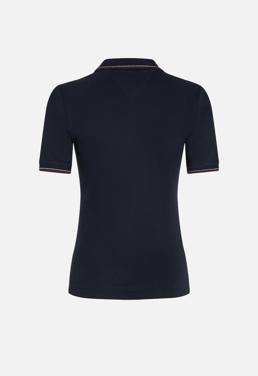 Tommy Hilfiger - Slim rwb tipping polo 1/2slv - desert sky