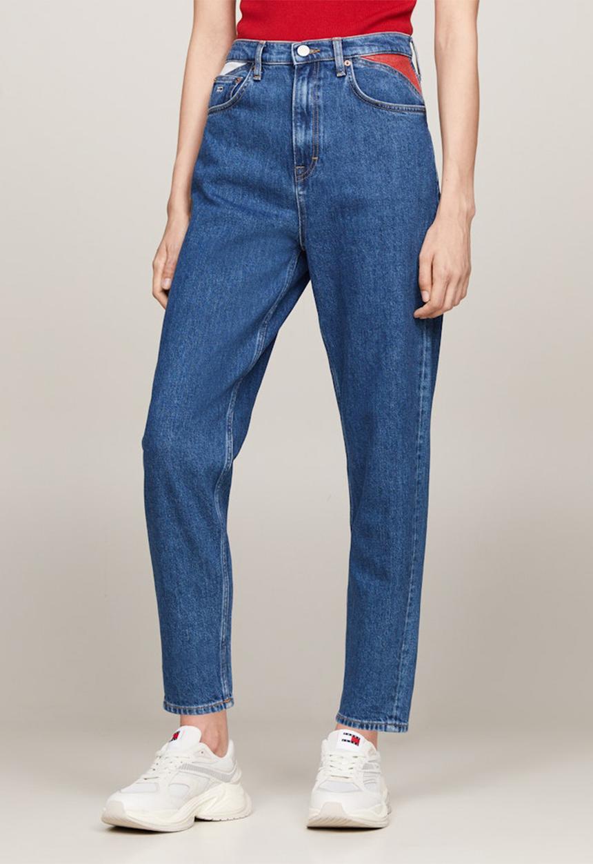 Tommy Hilfiger - Mom jean uh tpr flag - denim medium
