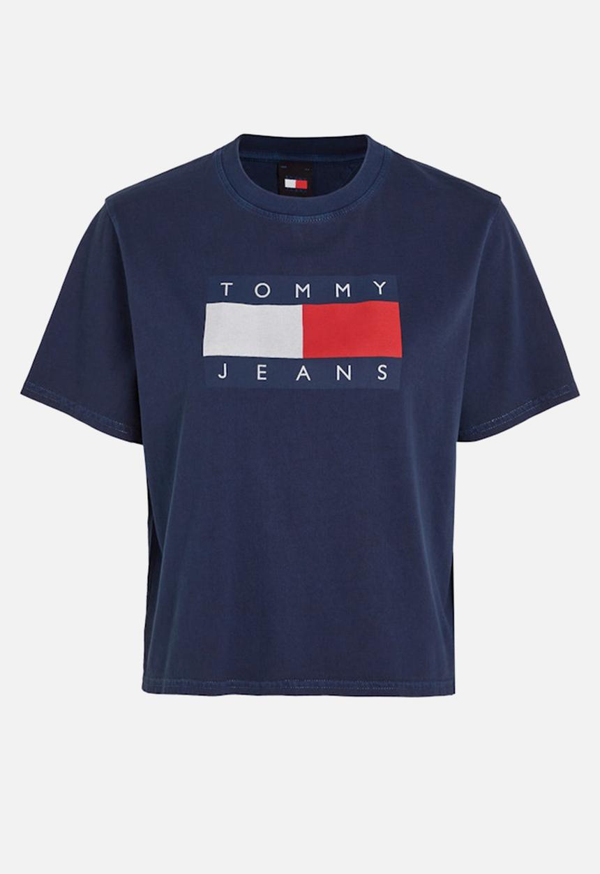 Tommy Hilfiger - Plus tjw bxy tommy flag tee ext - dark navy