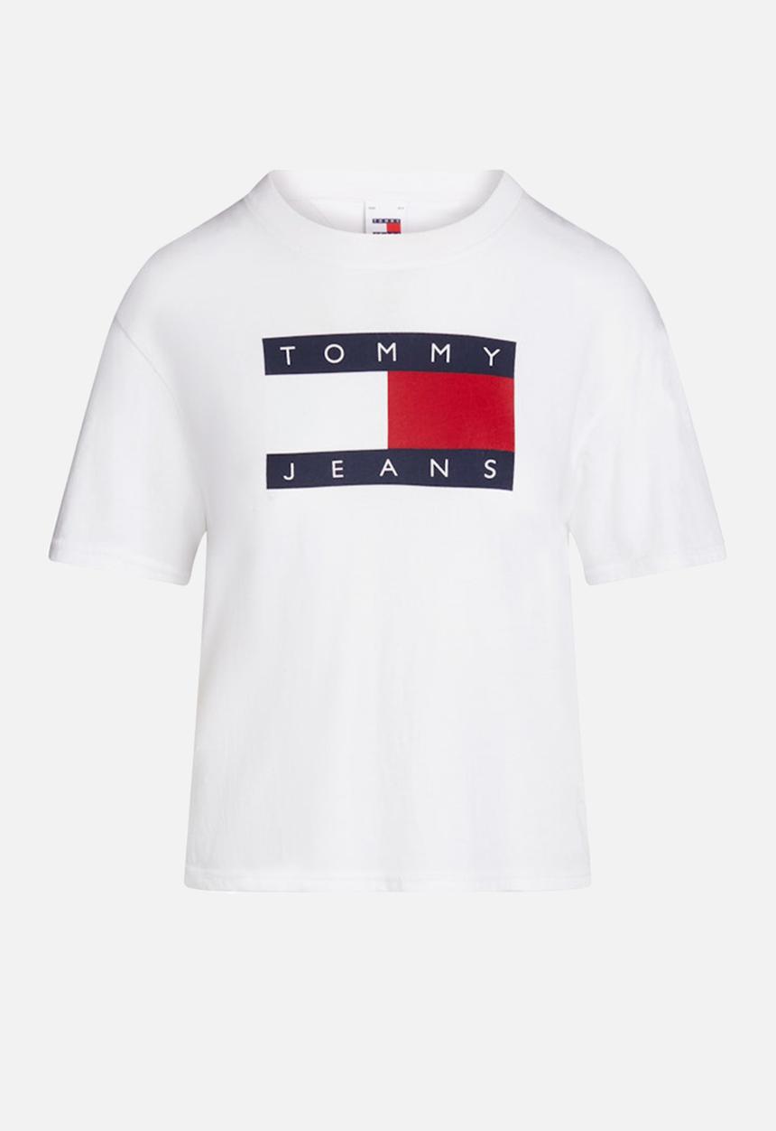 Tommy Hilfiger - Plus tjw bxy tommy flag tee ext - ancient white